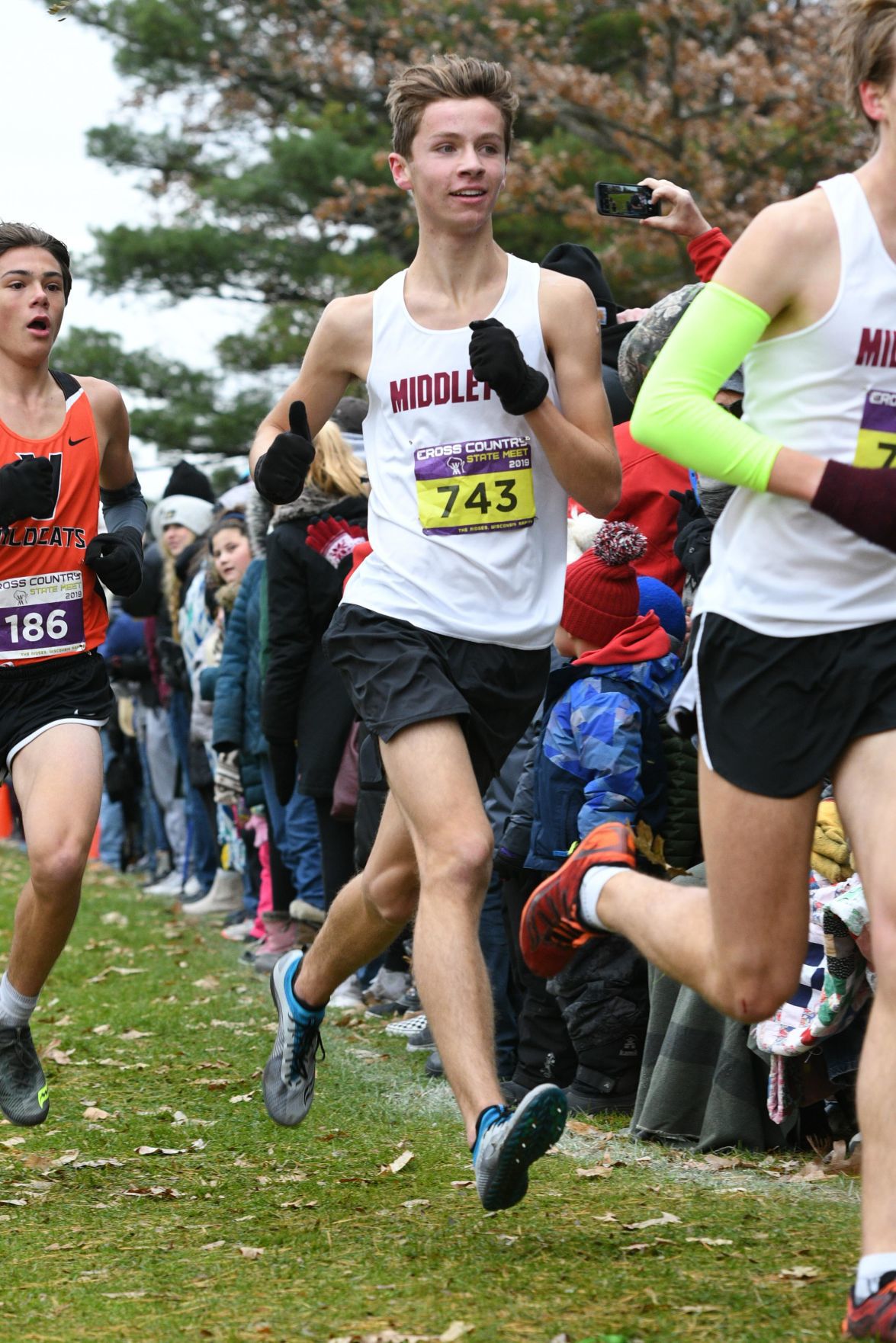 WIAA state cross country photo: Griffin Ward, Middleton